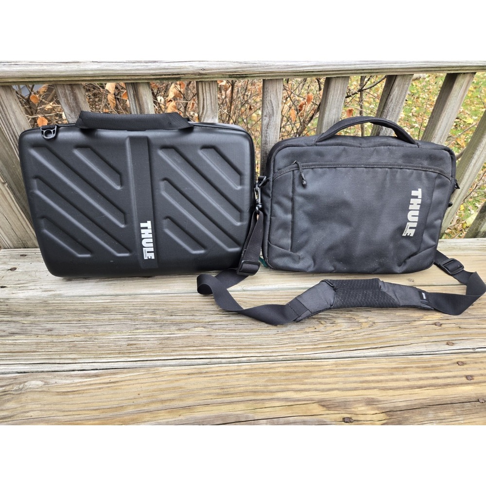 Lot Of 2 Thule Gauntlet Laptop Case Hard/Soft Shell Carrying Bags